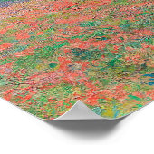 Red Poppies Blue Sky by Monet - Mohnfeld Poster (Ecke)