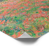 Red Poppies Blue Sky by Monet - Mohnfeld Poster (Ecke)