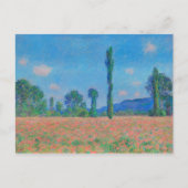 Red Poppies Blue Sky by Monet - Mohnfeld Postkarte (Vorderseite)
