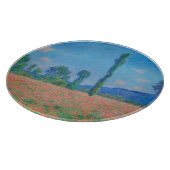 Red Poppies Blue Sky by Monet - Mohnfeld Schneidebrett (Ecke)