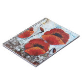 Red Poppies Blume Mohn whimsical Notizblock Journa (Linke Seite)