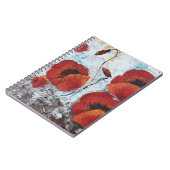Red Poppies Blume Mohn whimsical Notizblock Journa (Linke Seite)
