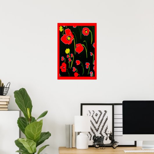 Red Poppies Blume Poster (Heimbüro)