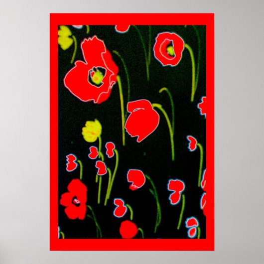 Red Poppies Blume Poster (Vorne)