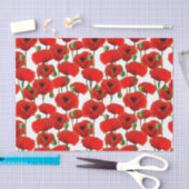 Red Poppies Blumenmuster Seidenpapier (Handwerk)