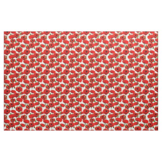 Red Poppies Blumenmuster Stoff (Fat Quarter (45,7 x 55,9 cm))