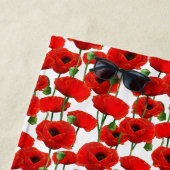 Red Poppies Blumenmuster Strandtuch (Beispiel)