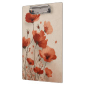 Red poppies. Clipboard Klemmbrett (Links)