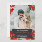 Red Poppies Custom Foto Wedding Einladung (Vorderseite)