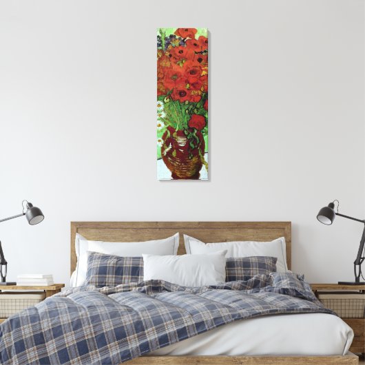 Red Poppies & Daisies (F280) Van Gogh Fine Art Leinwanddruck (Insitu (Schlafzimmer))