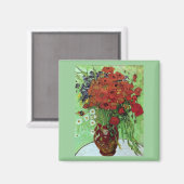 Red Poppies & Daisies (F280) Van Gogh Fine Art Magnet (Vorderseite/Rückseite)