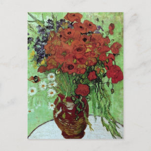 Red Poppies & Daisies (F280)Van Gogh Fine Art Postkarte