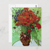 Red Poppies & Daisies (F280) Van Gogh Fine Art Postkarte (Vorne/Hinten)