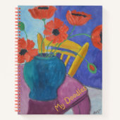 Red Poppies Doodle Book Notizblock (Vorderseite)