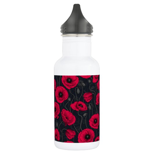 Red Poppies Edelstahlflasche (Links)