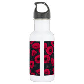 Red Poppies Edelstahlflasche (Rückseite)