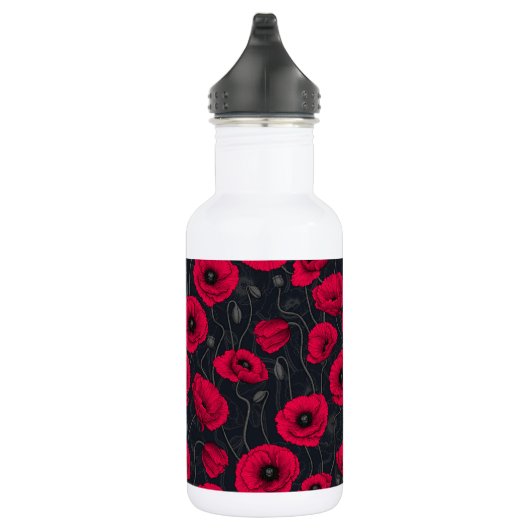 Red Poppies Edelstahlflasche (Rechts)