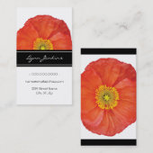 Red Poppies Elegante Visitenkarte (Vorne/Hinten)