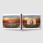 Red Poppies Field Sunset Foto des Memorial Service Gästebuch (Voll)