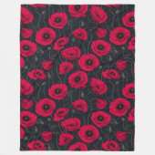Red Poppies Fleecedecke (Vorderseite)
