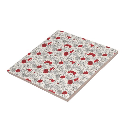 Red Poppies Fliese (Seite)