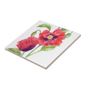 Red Poppies floral Art Fliese (Seite)