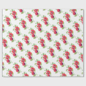 Red Poppies floral Art Geschenkpapier (Flach)