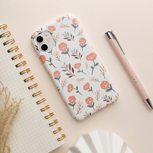 Red Poppies floral Phone Case