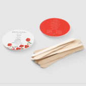 Red Poppies Frühlingsfächer Fächer (Non-assembled)