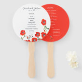 Red Poppies Frühlingsfächer Fächer (Vorne und Hinten)