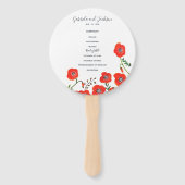 Red Poppies Frühlingsfächer Fächer (Vorderseite)