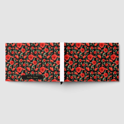 Red Poppies Gästebuch (Voll)