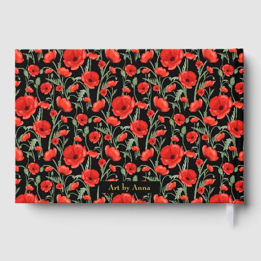 Red Poppies Gästebuch (Rückseite)