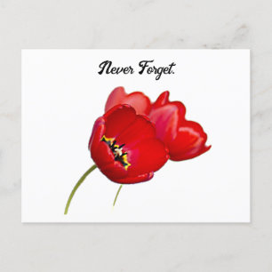 Red Poppies Gedenktag Vergessen Sie nie Kunst Postkarte