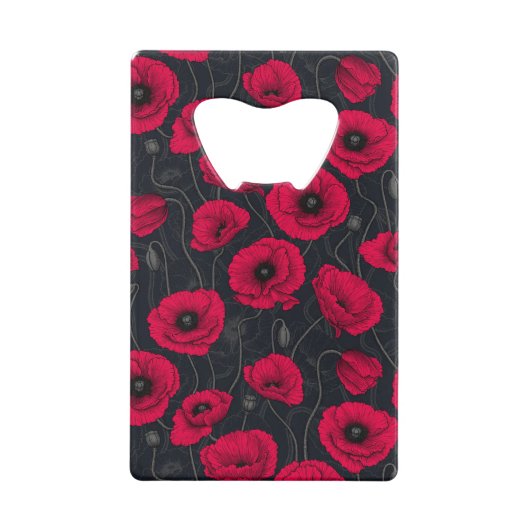 Red Poppies Geldbeutel Flaschenöffner (Vorderseite)