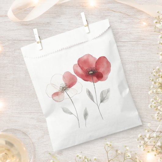 Red Poppies Geschenktütchen (Ausgeschnitten)
