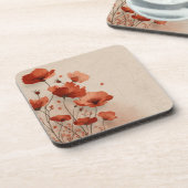 Red poppies. getränkeuntersetzer (Linke Seite)