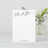 Red Poppies Gold Confetti Vielen Dank Script Card Dankeskarte (Stehend Vorderseite)