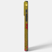 Red Poppies Gold Glitzer Individuelle Name Case-Mate iPhone Hülle (Rückseite / Links)