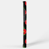 Red Poppies Gold Monogram Samsung Galaxy Hülle (Rechte Seite)