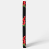 Red Poppies Gold Monogram Samsung Galaxy Hülle (Linke Seite)