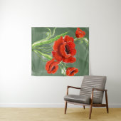 Red Poppies Illustration Wandteppich (Beispiel (Horizontal))