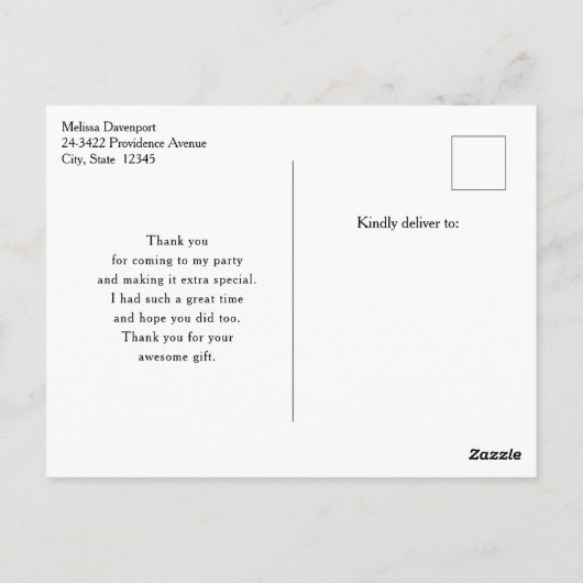 Red Poppies in einer Feldfarbe Vielen Dank Postkarte (Rückseite)