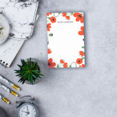 Red Poppies | INDIVIDUELLE NAME Post-it Klebezettel