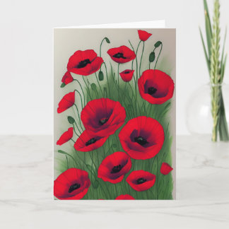 Red Poppies Karte