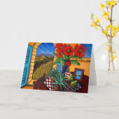 Red Poppies Karte (Gelbe Blume)