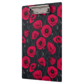 Red Poppies Klemmbrett (Links)