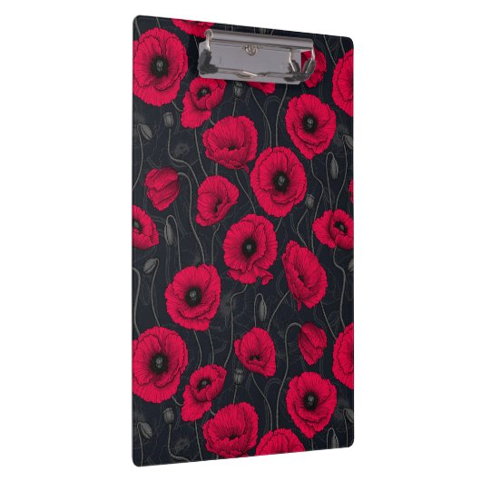 Red Poppies Klemmbrett (Rechts)