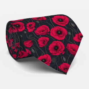 Red Poppies Krawatte