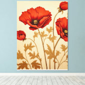 Red Poppies Leinwanddruck (Insitu (Holzboden))